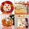 400 Piece Fall Leaves Set 7 Colors Artificial Autumn Maple Leaf Decor with 100 Glue Dots Ideal for Wreath and Bouquet Making, Weddings, Halloween, and Thanksgiving Decoration